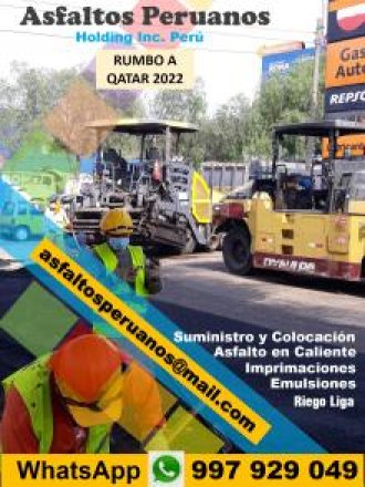 ASFALTO EN CALIENTE IMPRIMACIONES RIEGO DE LIGA PERU 2026